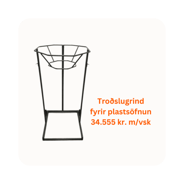 Troðslugrind fyrir plastsöfnun