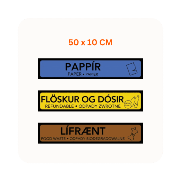 Límmiðar fyrir 660L og 1.100L tunnur - Image 2